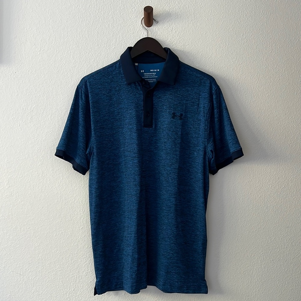 Under Armor Playoff Polo 2.0 Heathered Navy - M